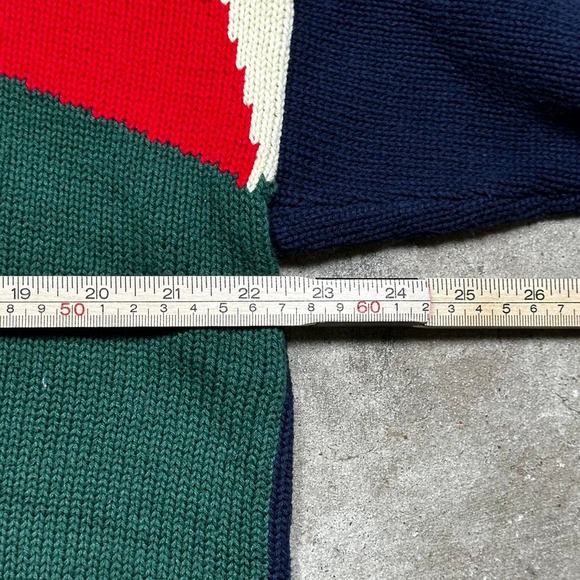 Vintage Hathaway AOP Pattern Knit Golf Sweater Size Large - Picture 6 of 7